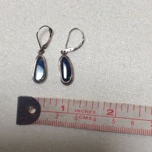 Gorgeous blue gemstone drop earrings in sterling silver